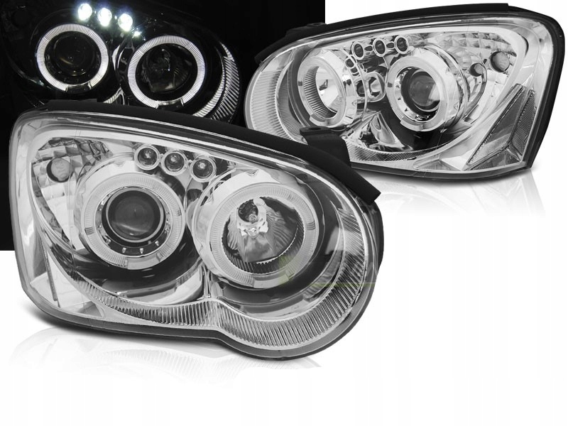 фото №1, Лампы subaru impreza ii gd 03-05 angel eyes хром
