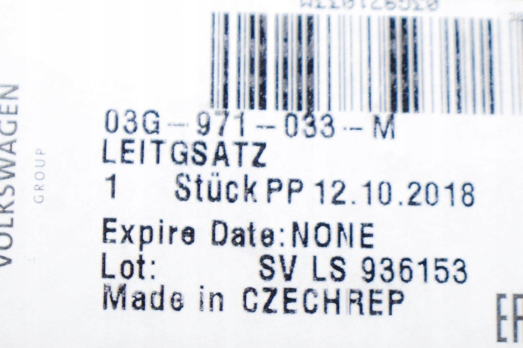фото №8, Оригинальный номер vag 03g971033m жгут электрическая форсунок vw passat 2.0tdi 05-
