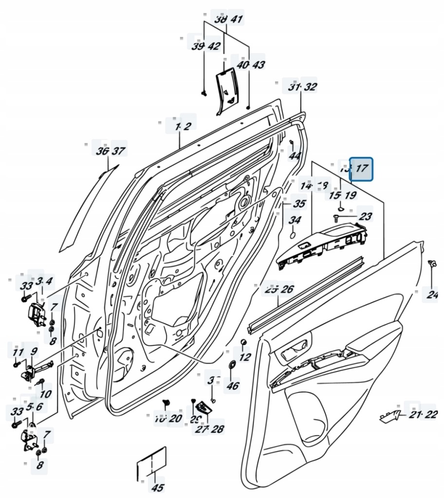 фото №13, Suzuki sx4 s-cross 18r 1.4t lift обшивка обивка дверь левый задняя