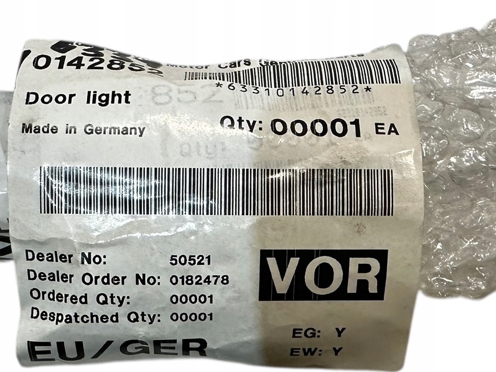 Rolls royce phantom лампа свет задних дверь rh 63310142852 0142852 Недорого