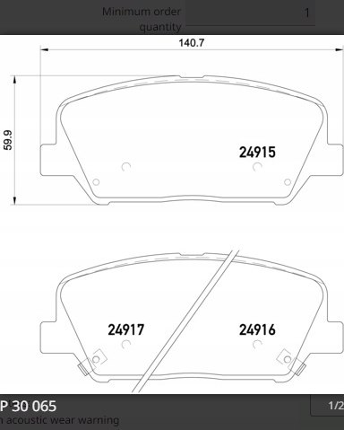 фото №5, Тормозные колодки тормозные kia ceed 12- перед brembo