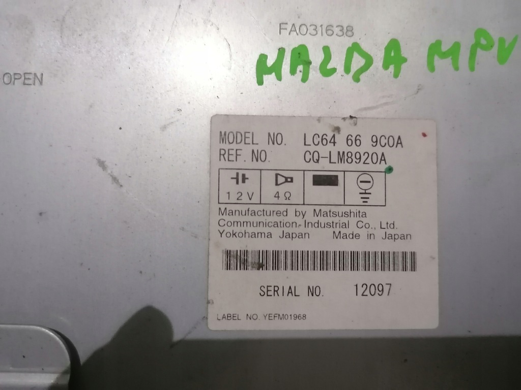 фото №3, Mazda mpv радіо cd lc64669c0a