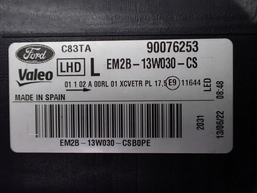 Фара левый перед европа led em2b-13w030-cs рестайлинг  ford galaxy 3 mk4 22r Оригинал