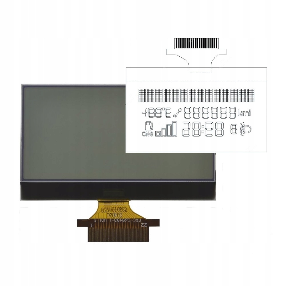 фото №1, Дисплей lcd fiat grande punto fiorino dobl