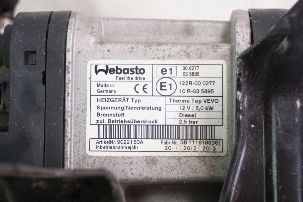 фото №9, Обігрівач стояночний webasto vw passat b7 3c0815005be 9022150a