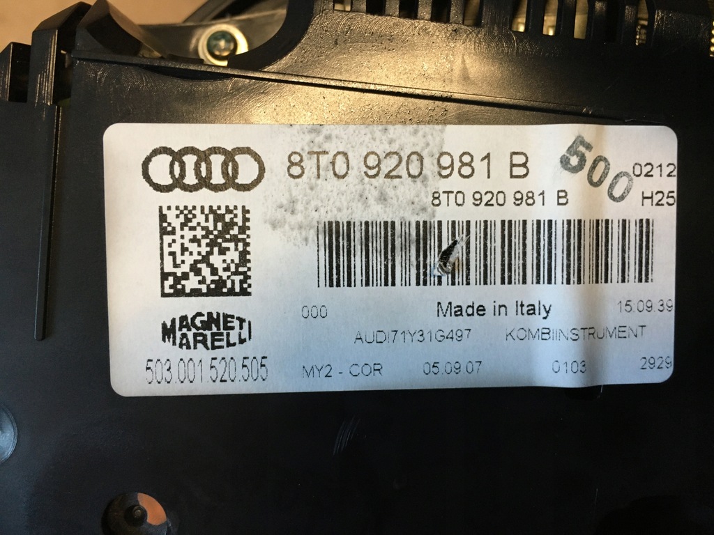 фото №5, Счетчик приборы 2.7 tdi audi a5 8t uk 8t0920981b