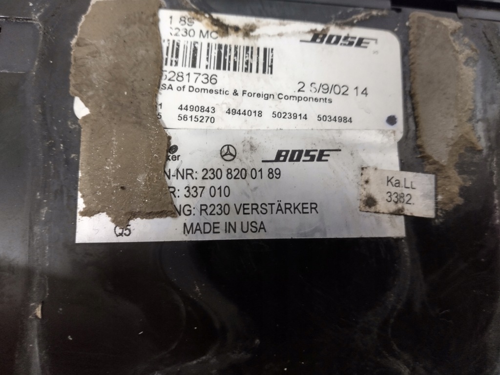 фото №3, Mercedes r230 sl 5,5 amg підсилювач bose 2308200189