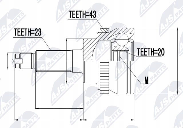 фото №4, Шарнір зовнішній suzuki wagon r+ mm 1.3 01-