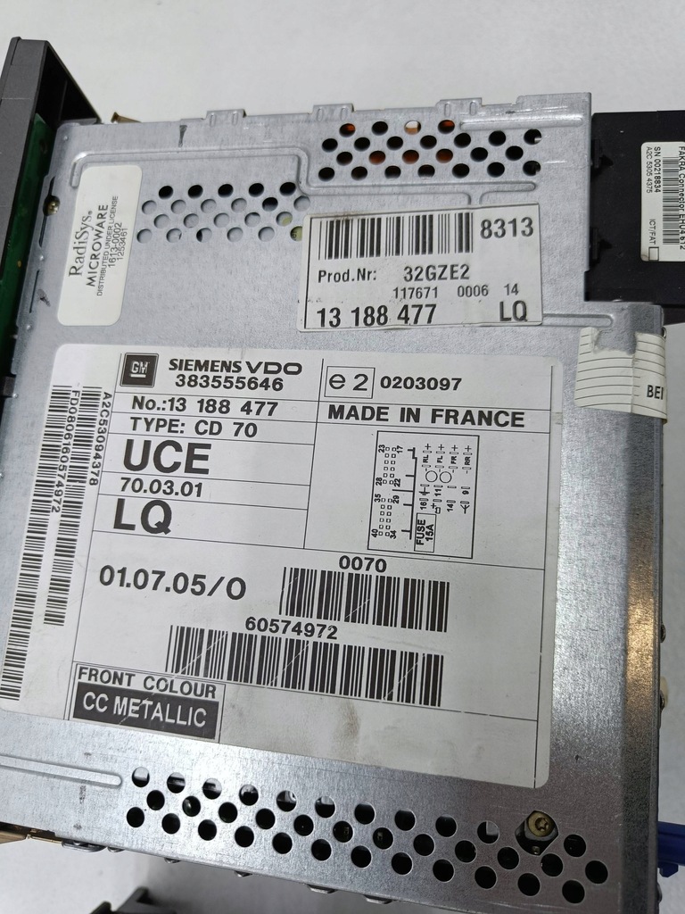 фото №12, Opel signum 2006 панель / радіопрогравач cd/dvd/gps