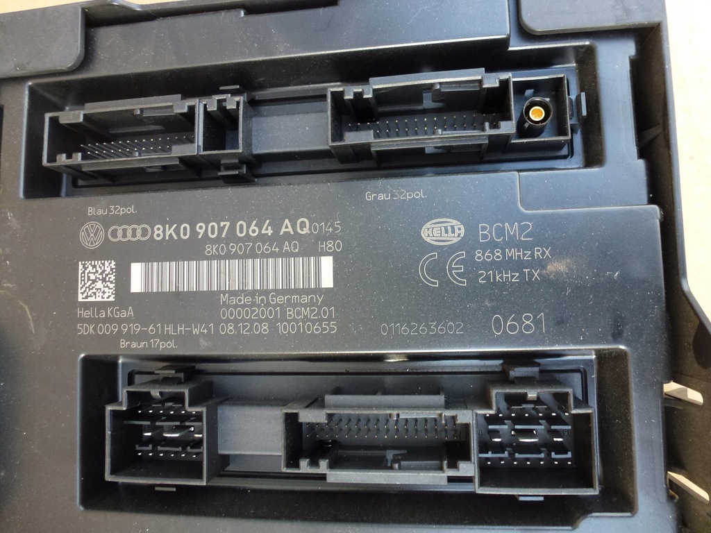 фото №5, Бортовой компьютер набор стартовый audi q5 8r 2.0 tfsi 09r