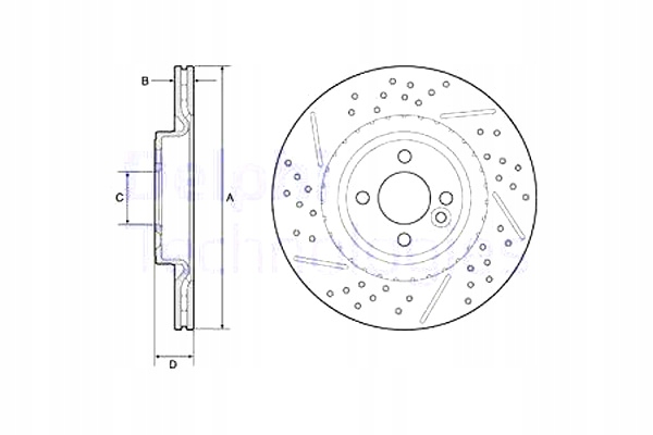 фото №1, Delphi тормозные диски тормозные 2szt. перед mini r50 r53 r52 r56 r57 r58 r59
