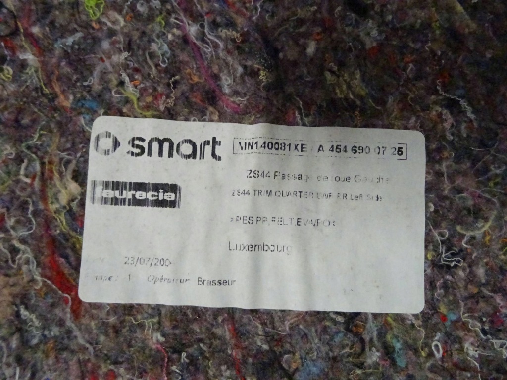 Обшивка обшивки багажника smart forfour 1 nr298 Цена