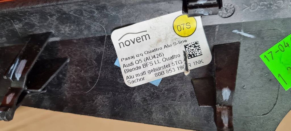 фото №13, Sq5 80a q5 молдинг декоративная dekor консоли 1nk sline 80b853190r