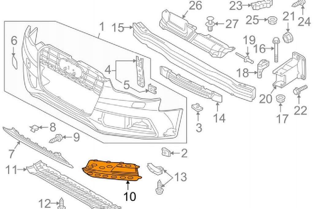 фото №8, Audi a5 8t правая защита противотуманная 8t0807682h01c 8t0807682h 01c 2013