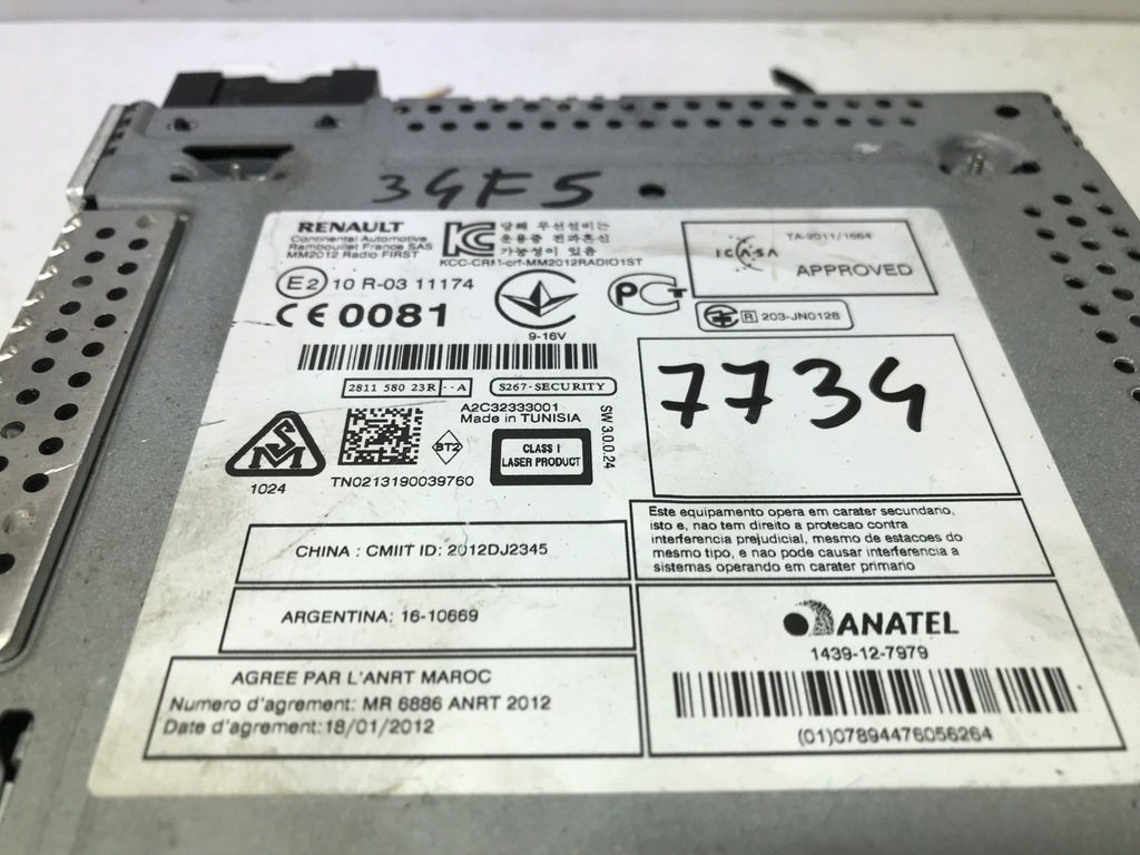 фото №4, Радіо заводський renault megane iii scenic iii 281158023r радіопрогравач