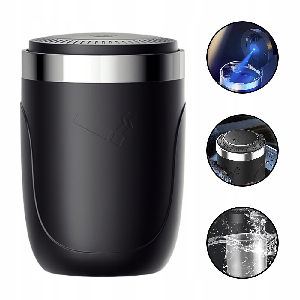 Пепельница автомобильная led с крышка 2 szt металлический вкладыш Цена