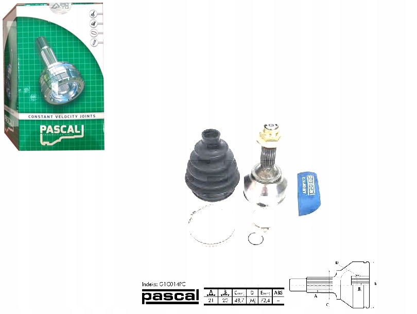 фото №1, Шарнір привідний зовнішній citroen c2 1.1/1.4 09.