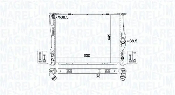 Купити Радіатор води 350213162700 magneti marelli