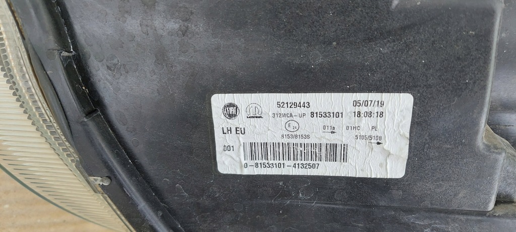 фото №3, Фара левый fiat 500 lift 15-