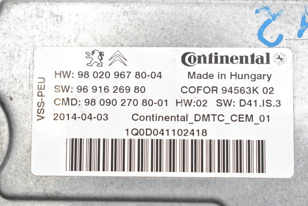 фото №9, Блок керування модуль кнопка старт/стоп 9802096780 peugeot 508 1 i 2.0 hdi 150 km 14-20