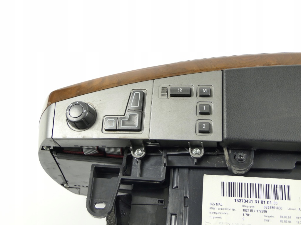 фото №11, Підлокітник тунель середній бардачок регулювання сидінь bmw 7 e65 01-08r.