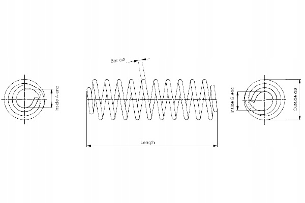 фото №2, Пружина подвеска перед l/p opel combo tour combo minivan meriva a