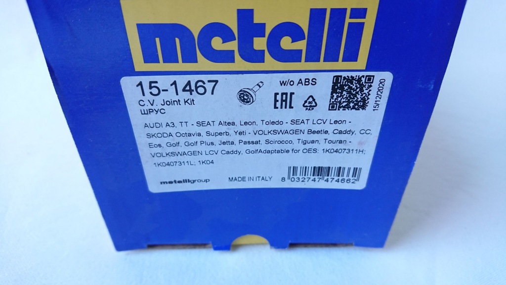 фото №10, Шарнир наружный metelli 15-1467 audi seat vw