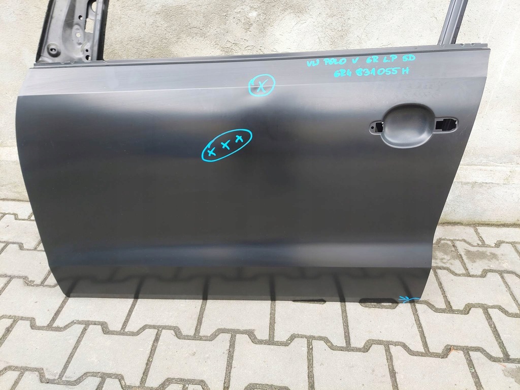 фото №6, Vw polo v 6r 6c 5d дверь левая перед nowe оригинальный номер