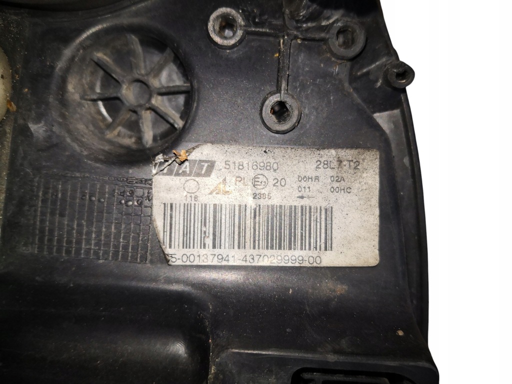 фото №9, Лампа передняя правая fiat bravo 2 ii 51816980 eu europa bardzo ładna