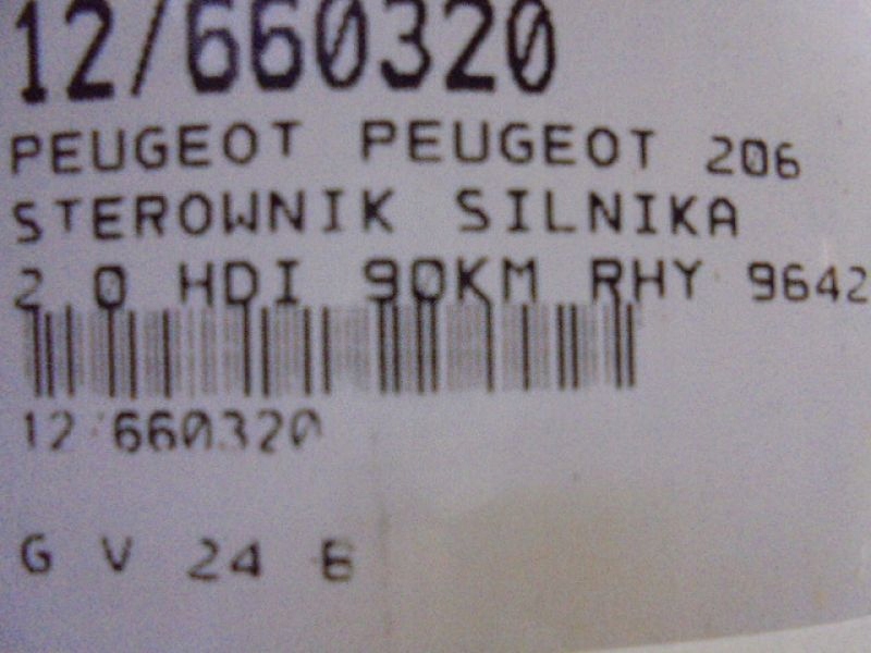 фото №6, Peugeot 206 бортовий комп'ютер 9642013980 2,0hdi 0281010594