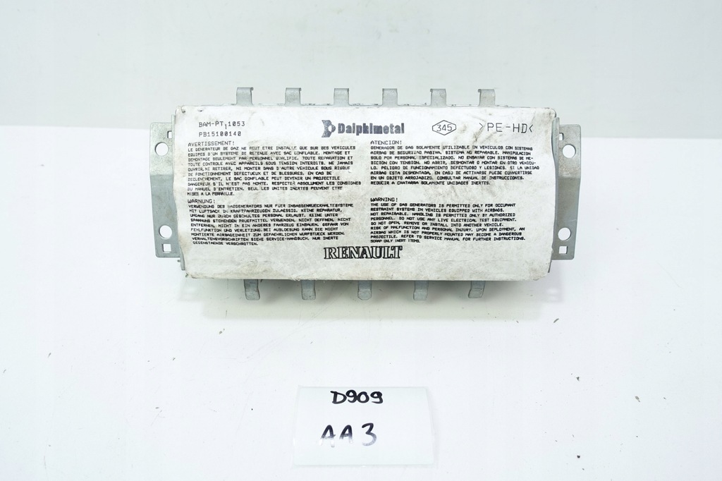 фото №1, Подушка air bag пасажира renault clio iii