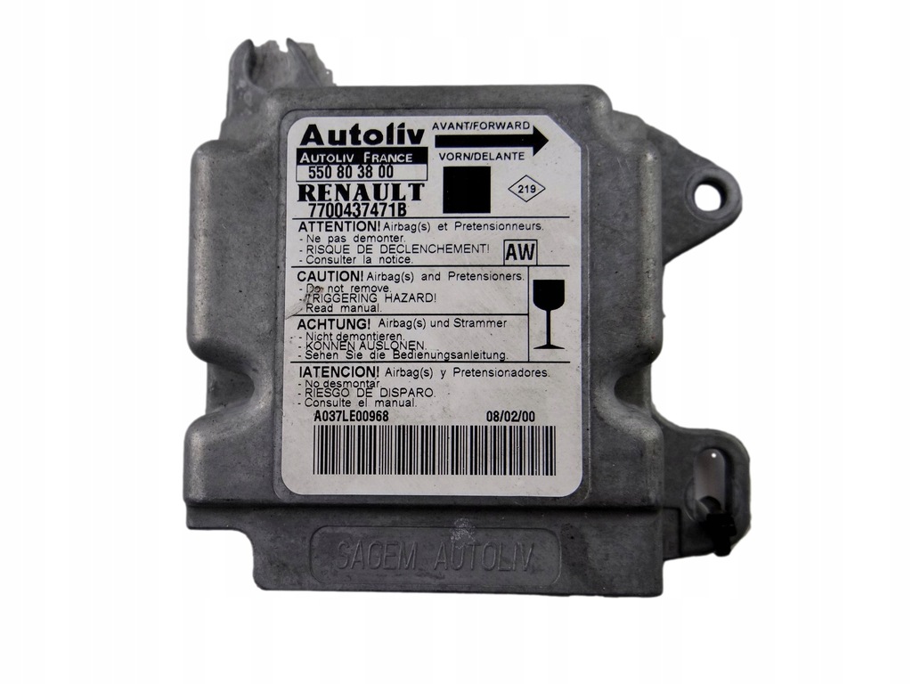 фото №1, Модуль датчик подушка безопасности renault megane scenic 7700437471b