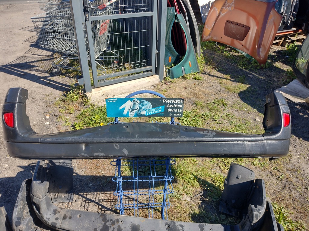 фото №1, Бампер задняя renault kangoo i lift 01-05 чёрный