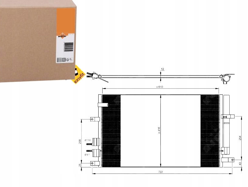 фото №1, Конденсатор радиатор кондиционера [nrf]