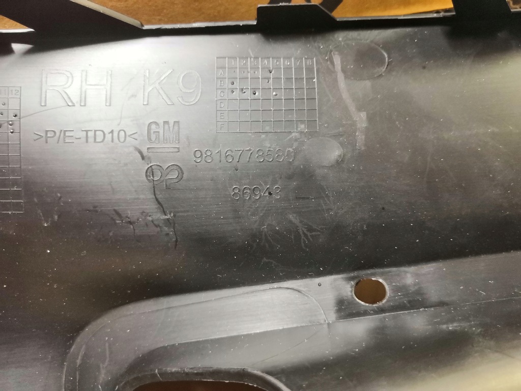 фото №12, Заглушка протитуманної фари права opel combo e