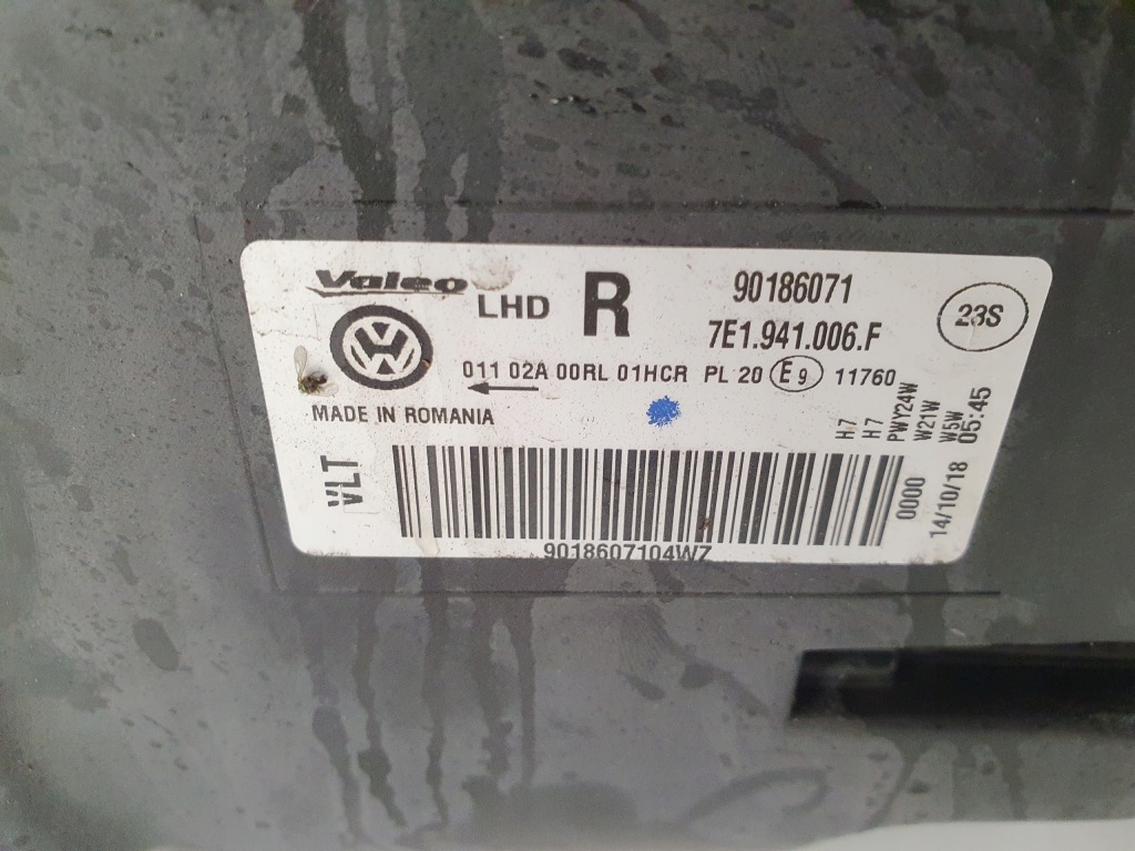 фото №11, Vw transporter t6 15- лампа правая перед передняя