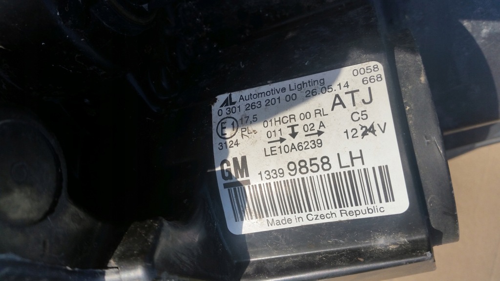 фото №8, Лампа левый перед opel zafira c 13399858