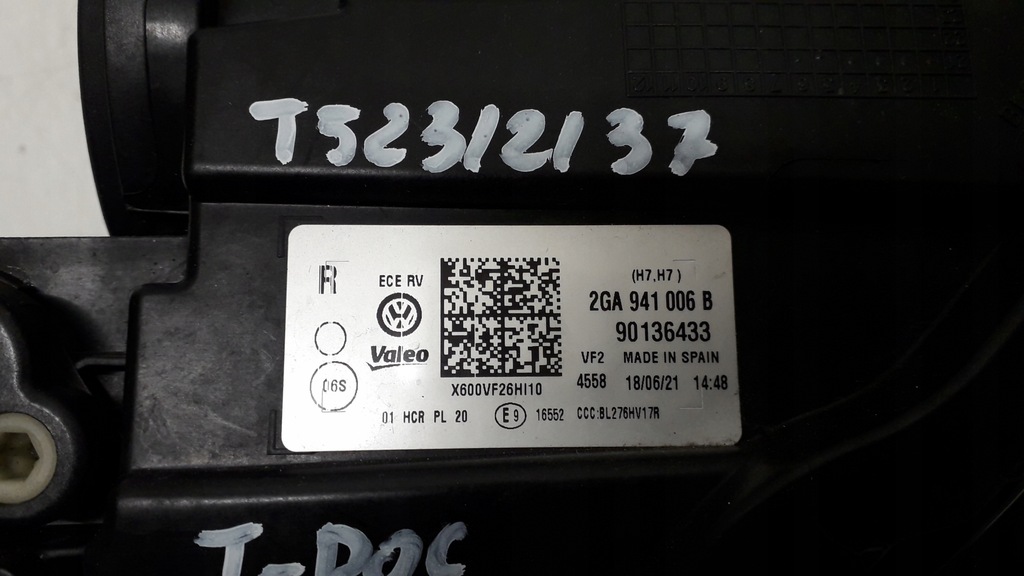 фото №9, Vw t-roc 17- лампа права передня 2ga941006b