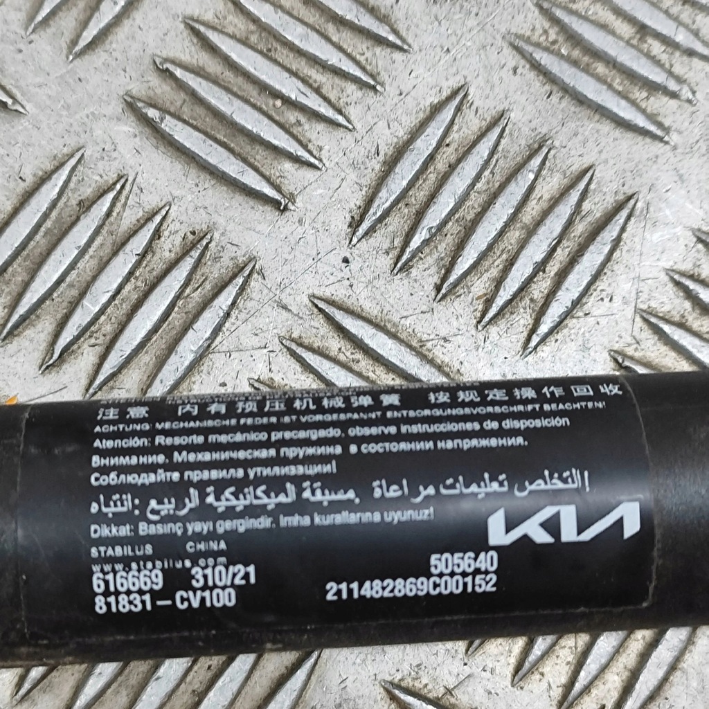 фото №8, Kia ev6 2022 ліва сторона амортизатор кришки задній багажника