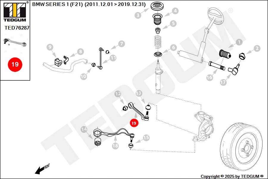 фото №3, Важіль передній kompletny задній лівий bmw