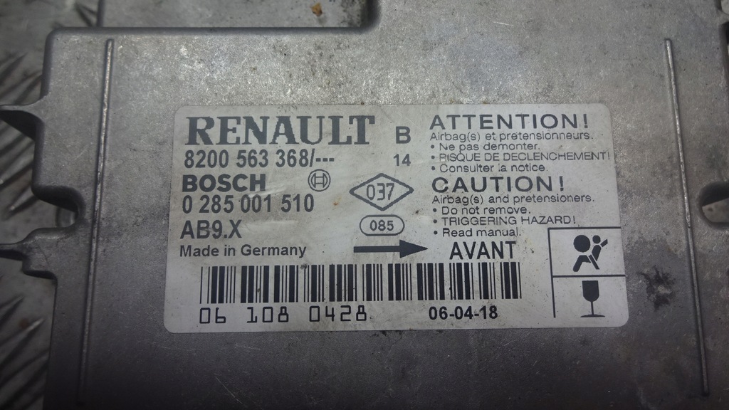 фото №4, Модуль подушка безопасности renault clio iii 1.5 dci 8200563368