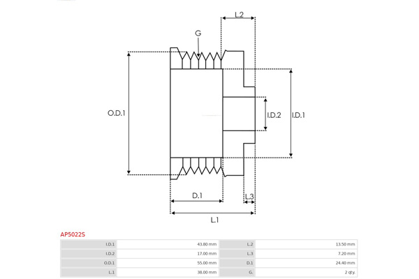 фото №4, Шків, генератор as-pl ap5022s