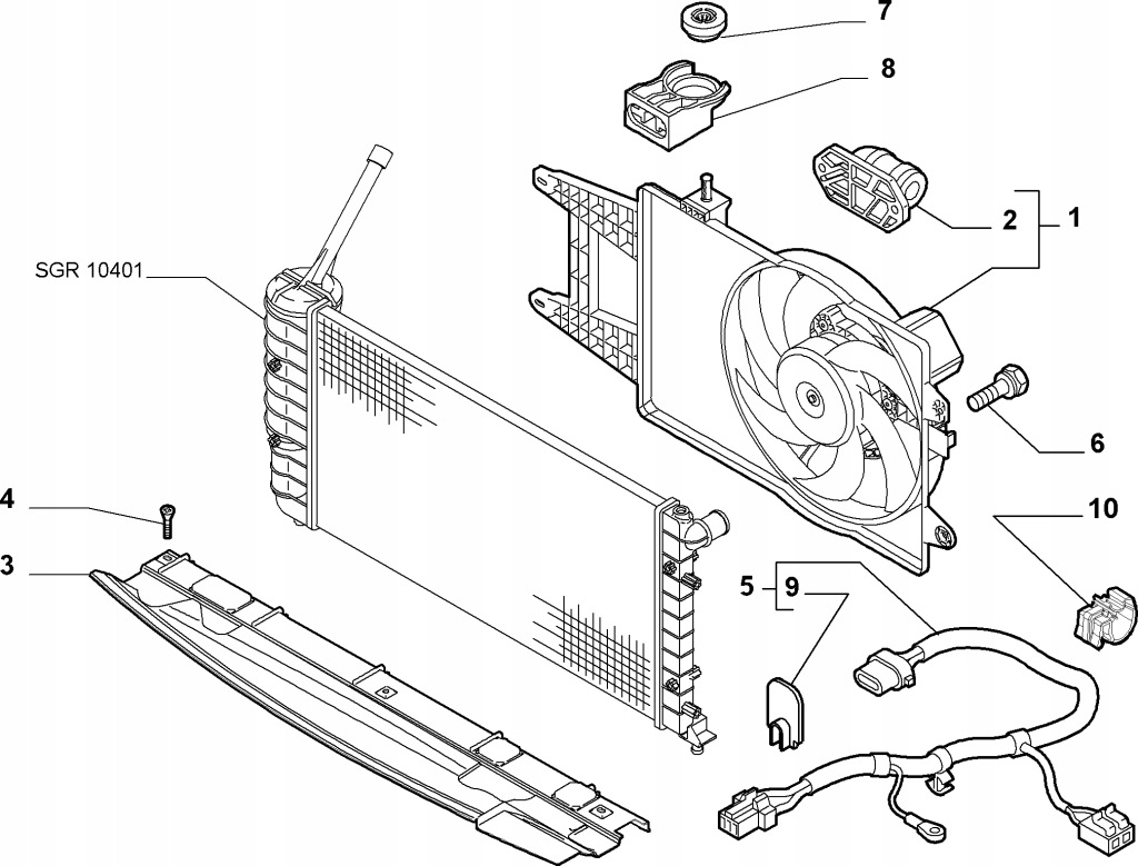 Вентилятор радіатора fiat 1.3 jtd punto ii ypsilon musa idea 51760613 в Україні