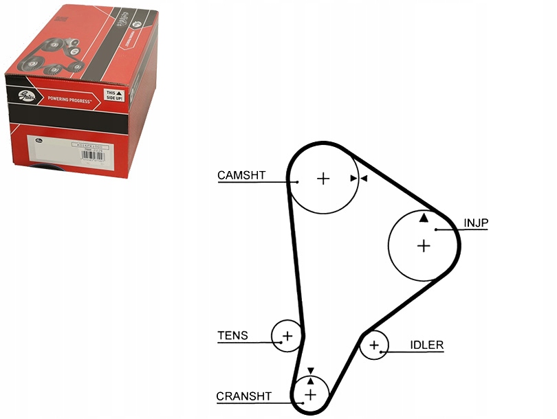 фото №1, Gates ремень распределительного вала toyota cressida crown dyna dy