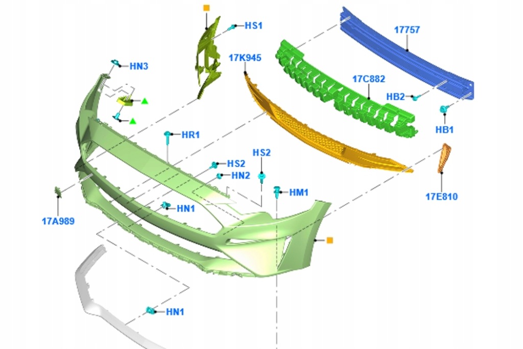 Ford mustang mk6 передний левый кронштейн бампера 2226002 новый оригинальный jr Киев