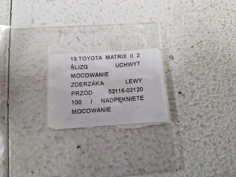 фото №11, Toyota matrix ii 2 напрямна кронштейн кронштейн бампера лівий перед 52116-02120