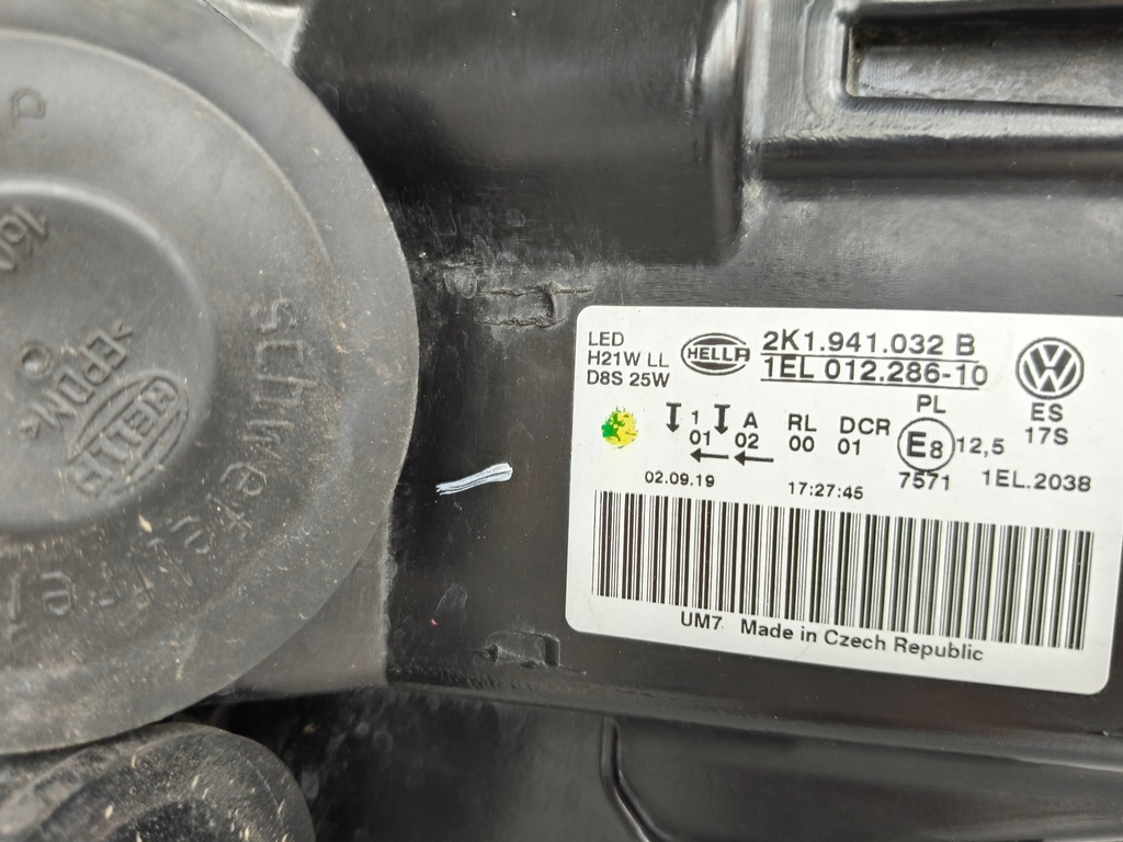 фото №12, Лампа права фара vw caddy 2k5 15- ксенон led