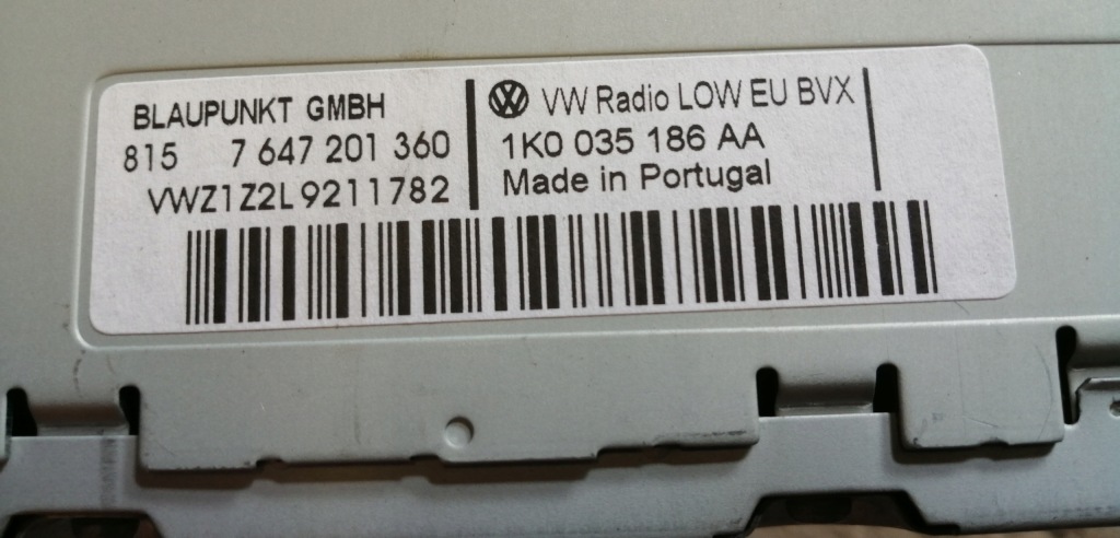 фото №4, Vw passat b7 радіо 1k0035186aa