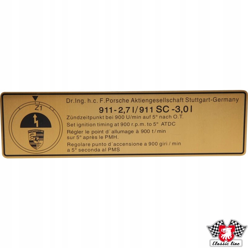 фото №1, Porsche 911 наклейка точка зажигания