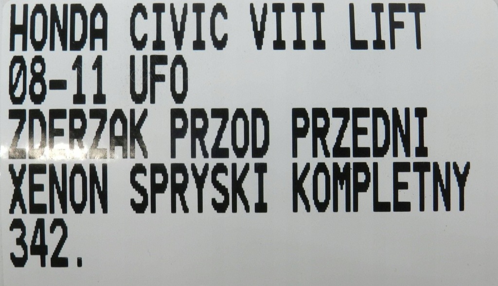 фото №11, 342.honda civic ufo viii lift 08-11 омивачі протитуманні фари бампер перед передній